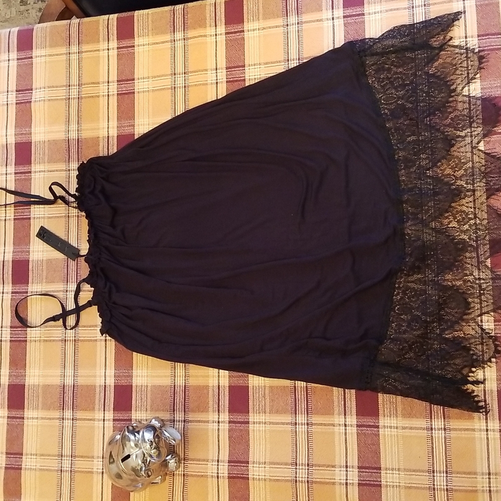 Nwt Joe's nightgown with lace,  black